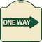 Signmission One Way With Right Arrow Heavy-Gauge Aluminum Architectural Sign, 18" x 18", TG-1818-24384 A-DES-TG-1818-24384 - alternate 1